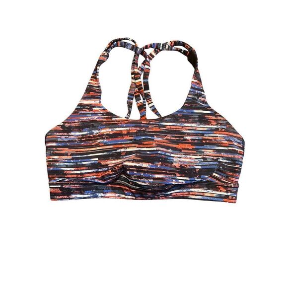 Lululemon Time To Sweat Bra Hinshu Alpine Multi Striped Size 6? - Picture 1 of 5
